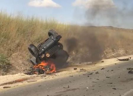 حادث مروع في كفرقرع واصابة شابين بجراح بالغة الخطورة